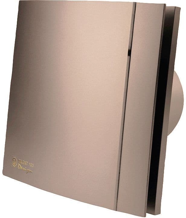 Badkamerventilator + timer SILENT-100 crz champagne design s&p