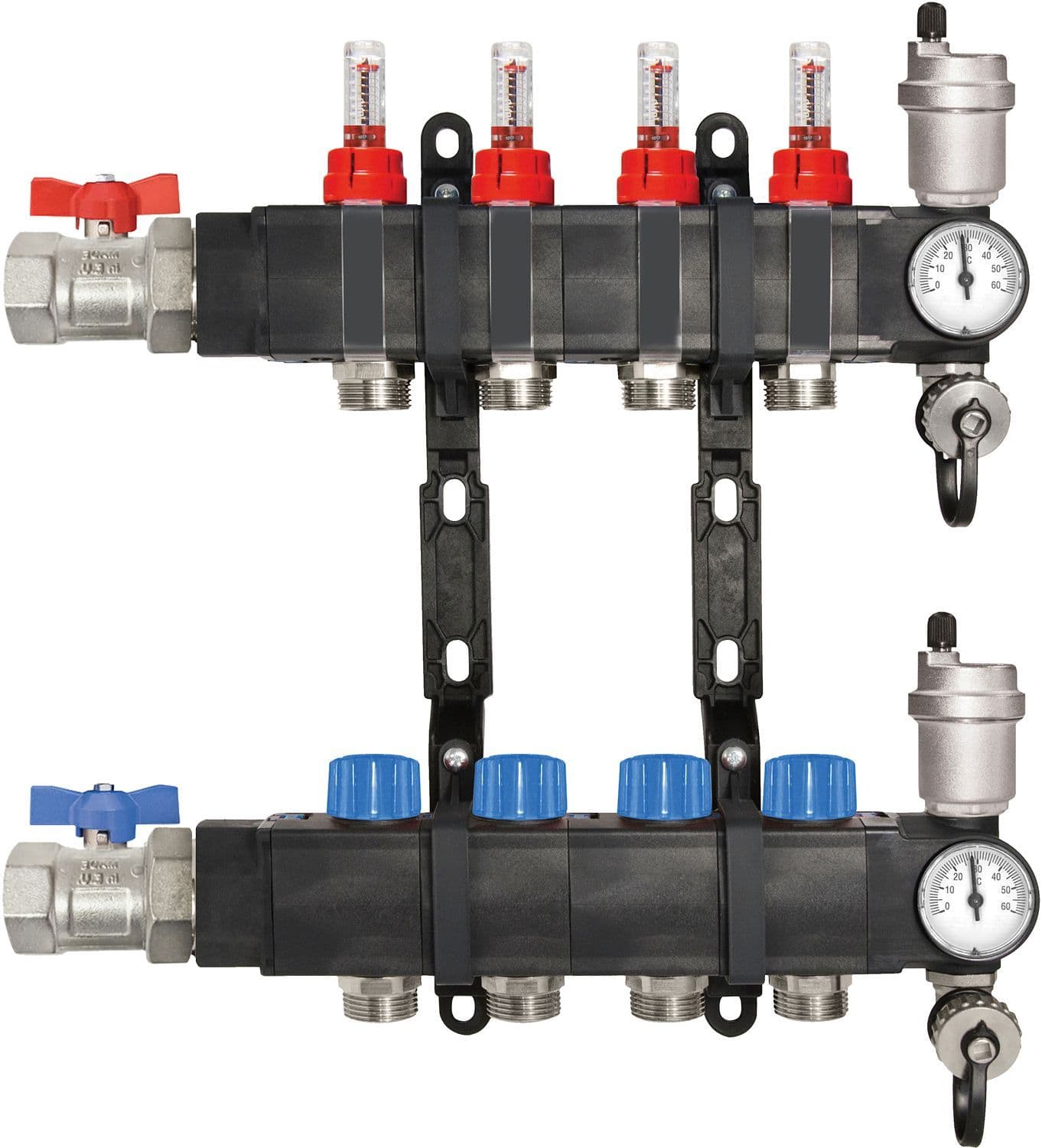 Collectorset kunststof compleet vloerverwarming d-floor 12 kringen 3/4" EK
