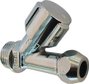 ROBINET D'ARRÊT DROIT SCHELL M 1/2"-10MM CHROME