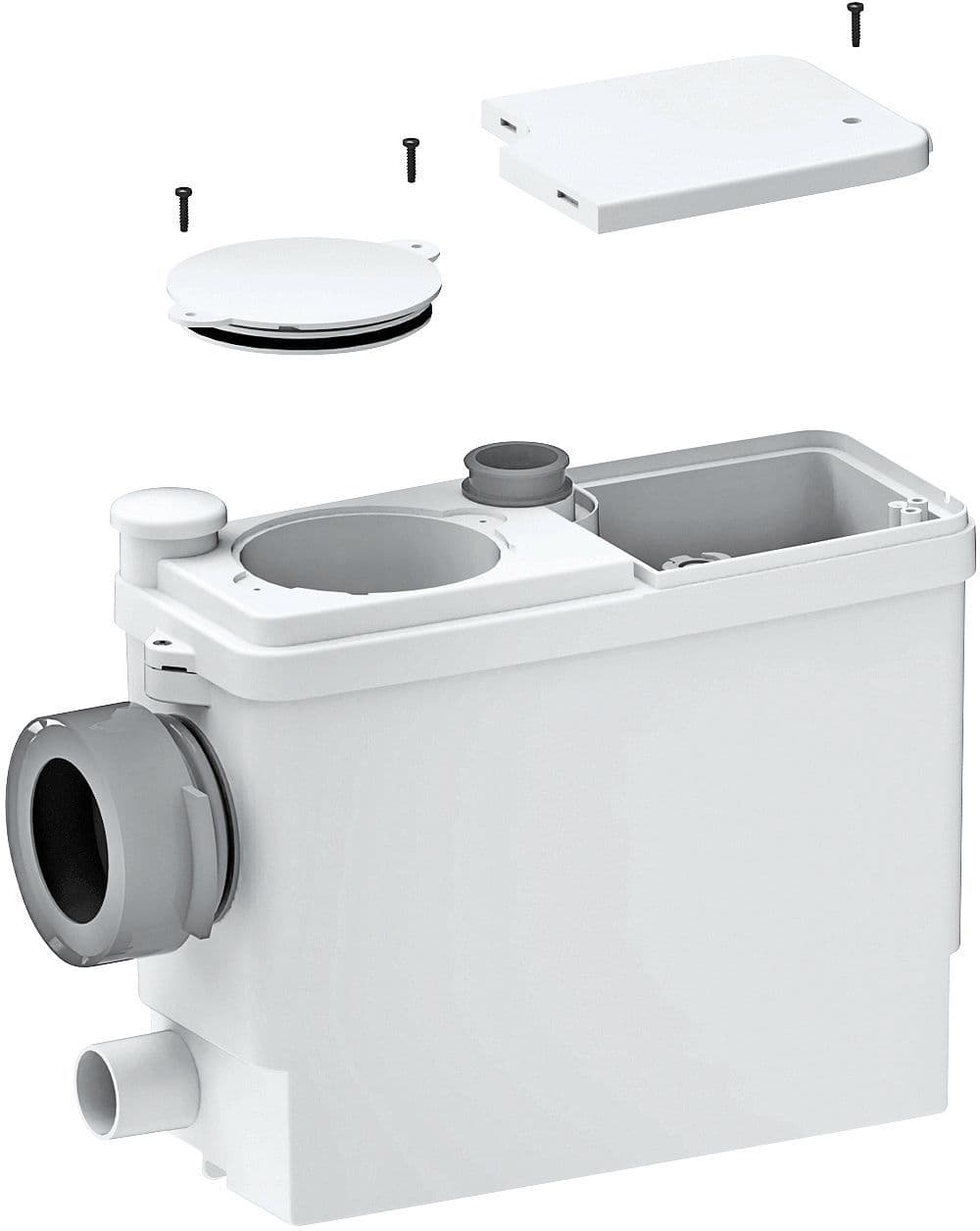 Vergruizer v.wc+bidet+lavabo+douche sanipack inbouw wit