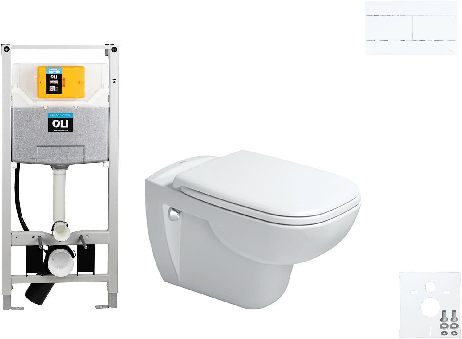 WALLFIX OLI HANGWC D-CODE DURAVIT CODE SOFT-CLOSE SLIM MAT WIT