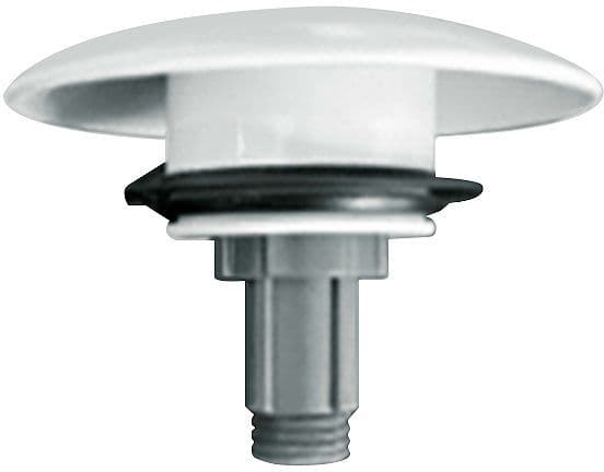 Clic plug vrijstaand/wall/corner acryl bad kunststof pin desco Collection mat wit