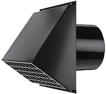 MUURDOORVOER D-VENTILATIE 125MM ZWART