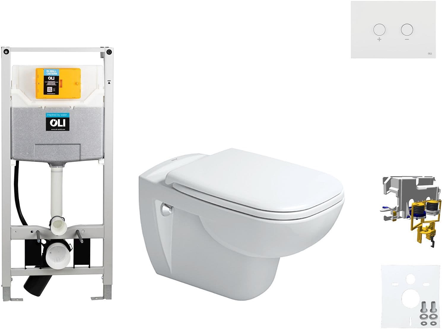 WALLFIX OLI HANGWC D-CODE DURAVIT CODE SOFT-CLOSE BLINK WIT