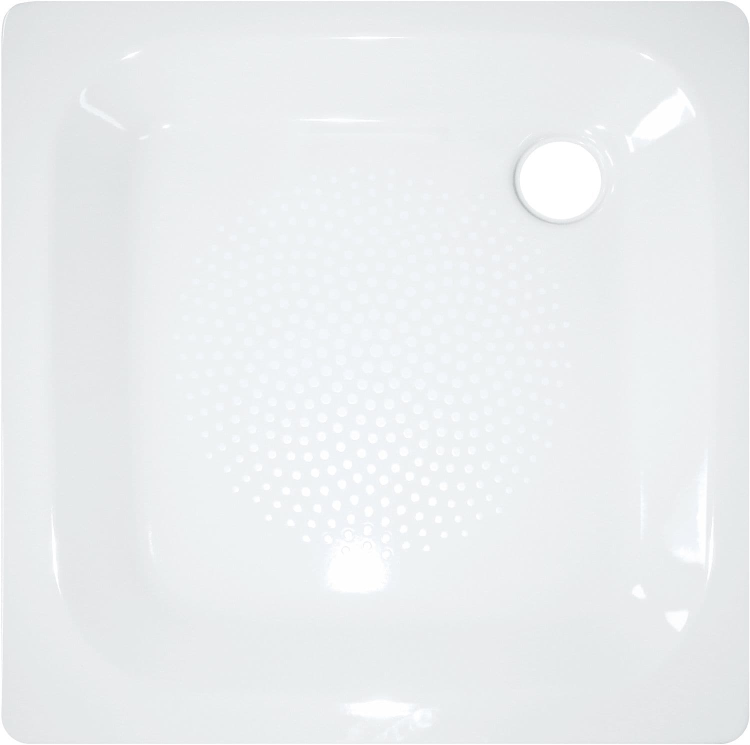 Tub plaatstaal desco Collection 90-90-6,5CM wit antislip
