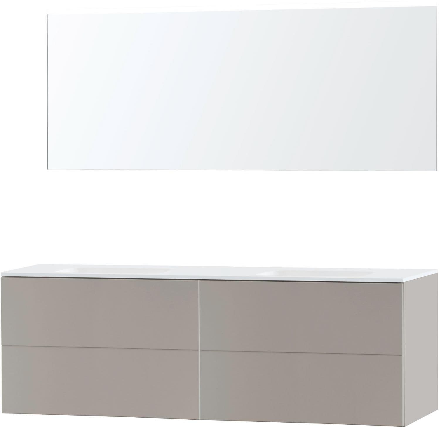 MEUBEL PURO DUO GRIJS 180 SOLID MOLTO SPIEGEL