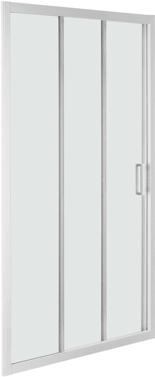 Douchedeur 3-DELIG Step 85-89 H190 aluminium-geborsteld