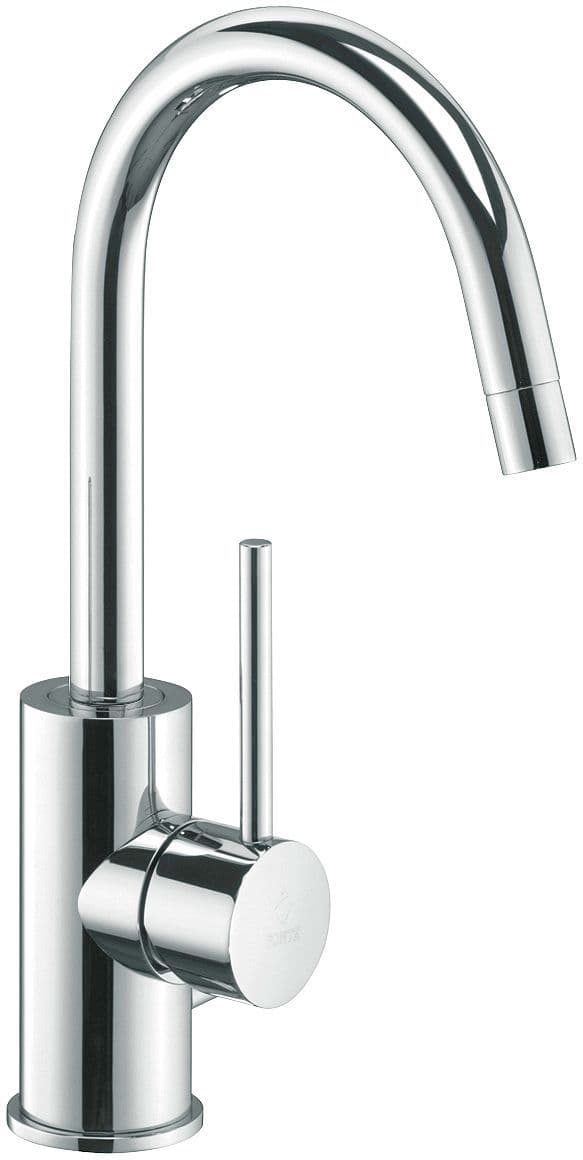 1GREEPS Mengkraan lavabo nordica soft hoge gebogen bec automatische sluiting chroom by paffoni
