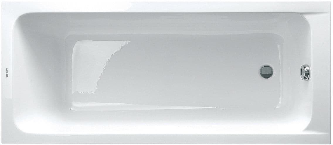 Bad D-Code Duravit 160-70 zonder poten wit afloop zijkant