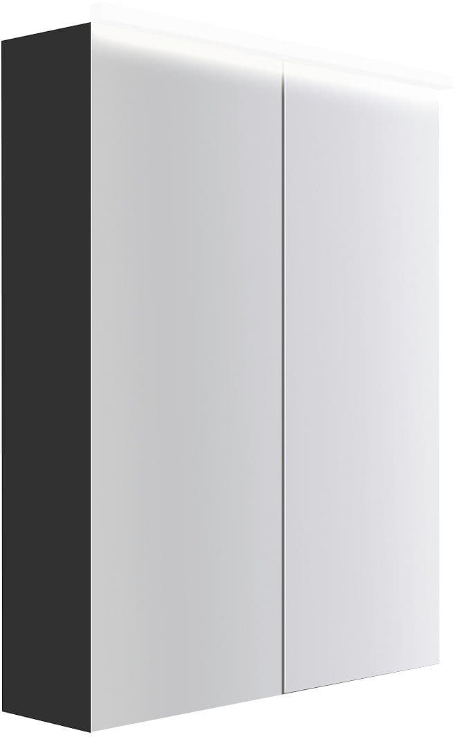 SPIEGELKAST COFFEE 2 DEUREN 600MM 4250K GRAFIET ZACHT MAT