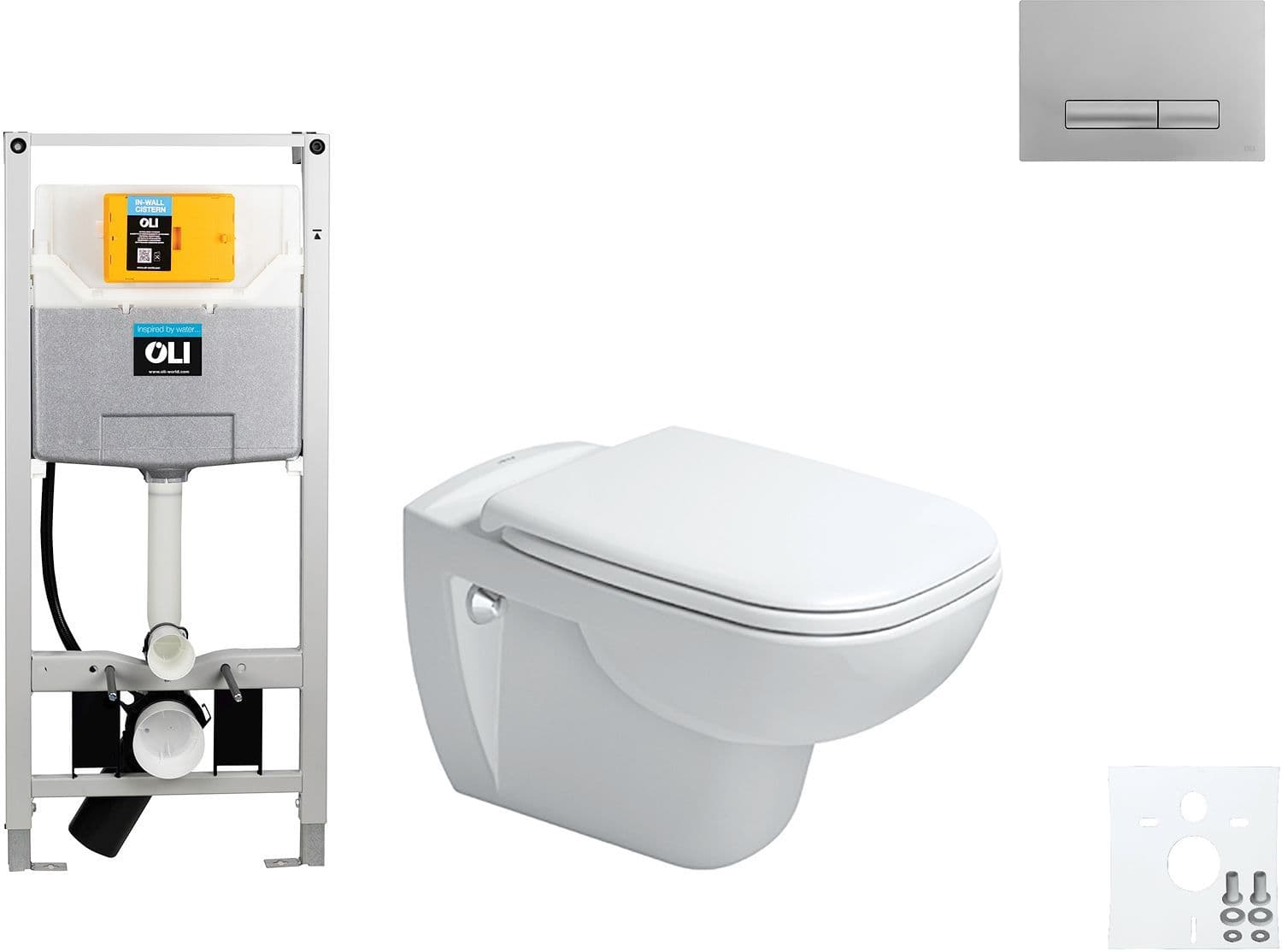 WALLFIX OLI HANGWC D-CODE DURAVIT CODE SOFT-CLOSE GLAM MAT CHROOM