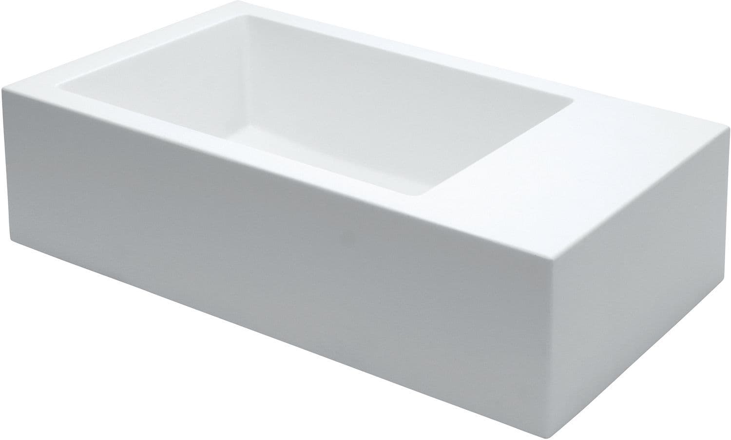 Handwasser newform 40-22CM zonder kraangat links/rechts Solid mat wit