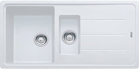Inbouw spoeltafel basis Franke 1,5 bak+verlek 97X50 metaal wit