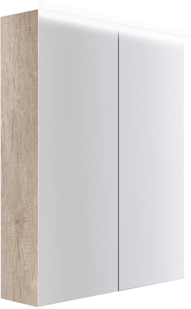 Spiegelkast COFFEE 2 deuren 600MM 4250K eiken Decor flanel