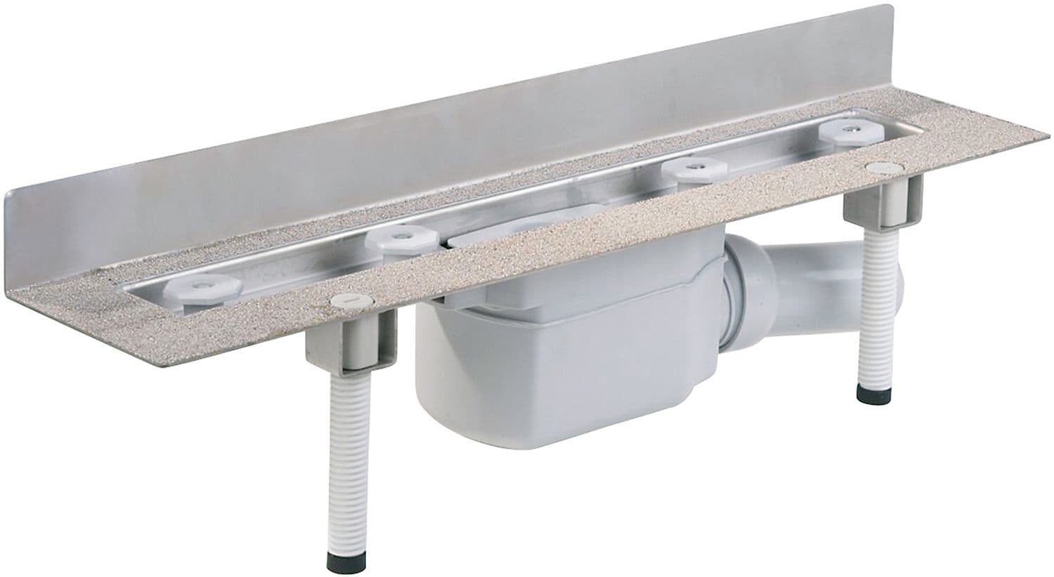 Vloergoot+put wand ceraline DALLMER 90CM inox