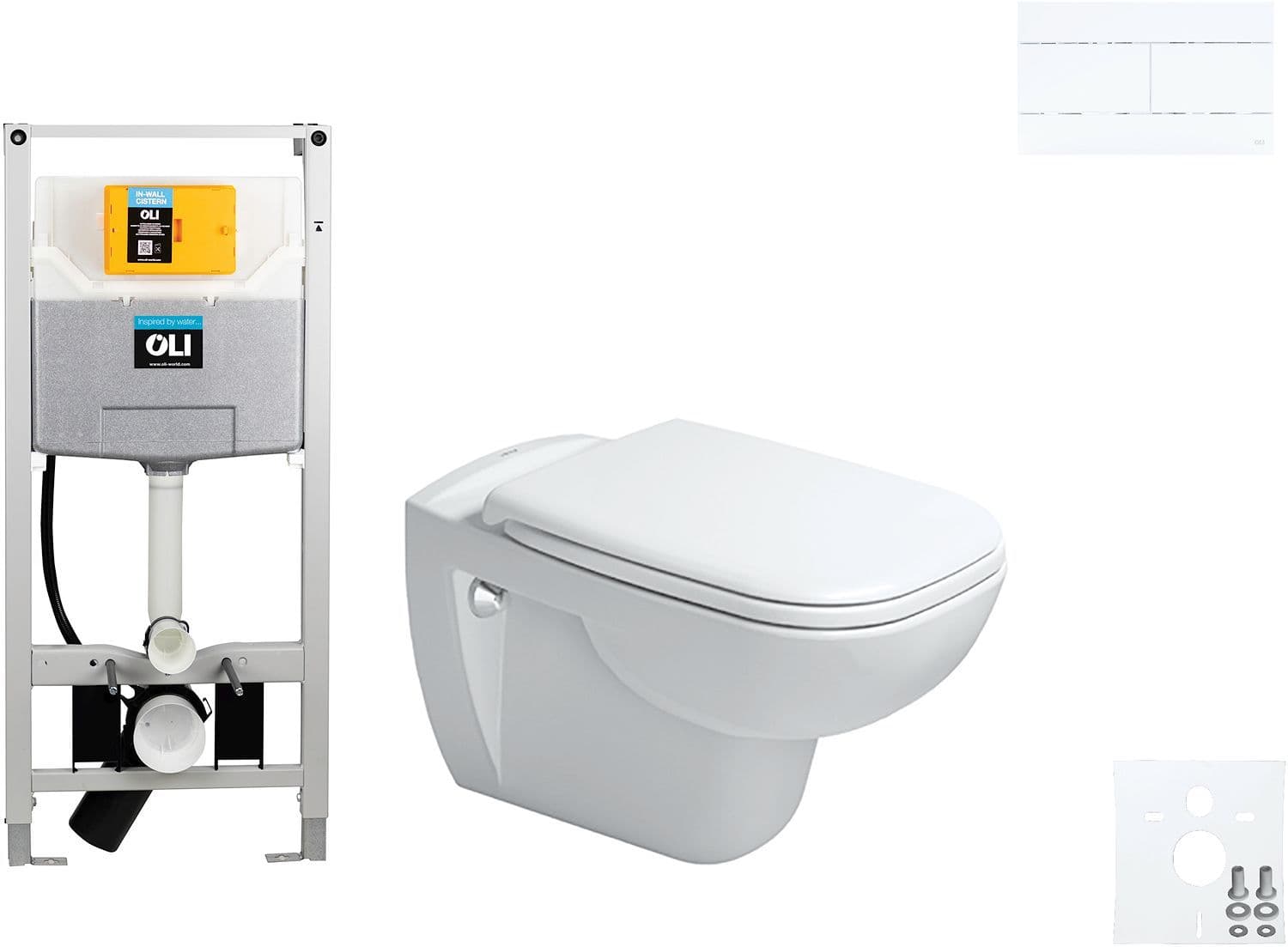 WALLFIX OLI HANGWC D-CODE DURAVIT CODE SOFT-CLOSE SLIM WIT