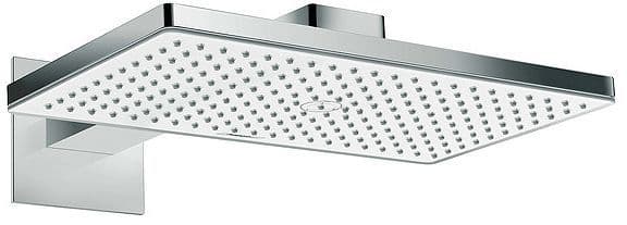 Tete de douche+bras rainmaker Select 460 1JET Hansgrohe mural blanc-chrome
