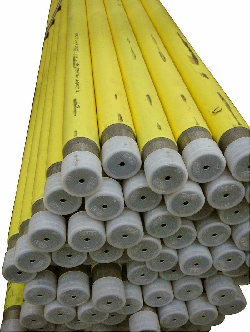 Stalen isoforte gasbuis EN10255H voor draad Pe ommanteld Geel 4/4"-DN25 33,7MM-4,0MM lengte 6M