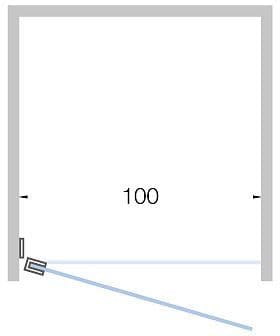 Draaideur nis close tot 100CM hoogte 200CM inox-timeless