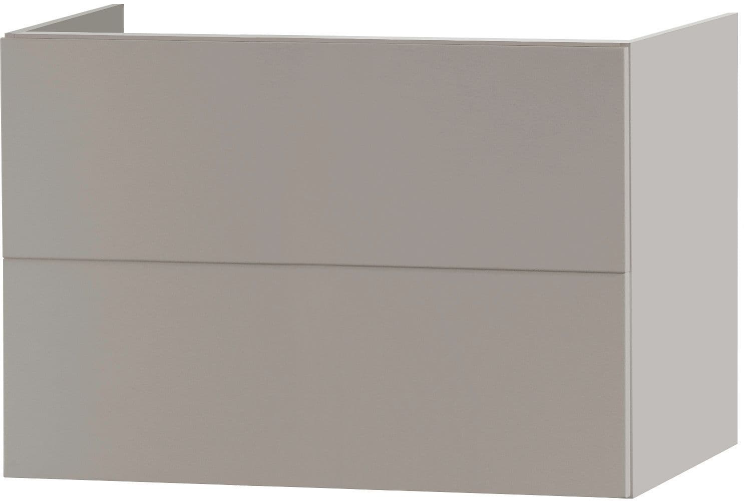 ONDERKAST PURO 2 LADEN 80CM PUSH-OPEN SATIJN GRIJS