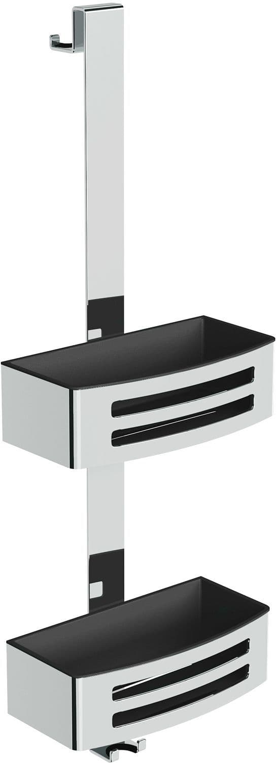 Dubbele fles+ sponshouder Hangend design PASPARTOE chroom