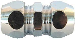 RACCORD DOUBLE SCHELL CHROME 12MM-12MM SERRAGE