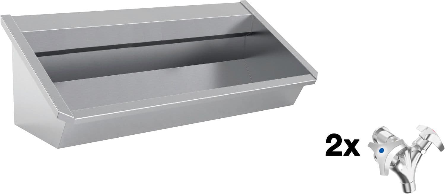 Muurwasgoot sanilav intersan 120CM Rvs 2 2GREEPMENGKRANEN