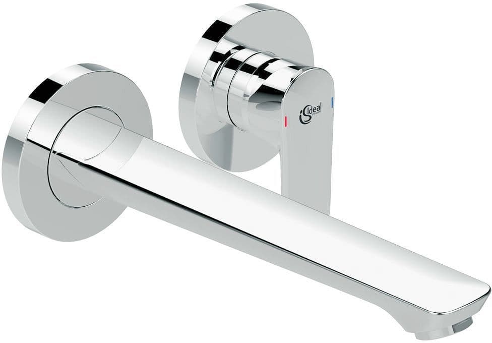 Afwerset 1GREEP mengkraan lavabo muur connect air is 225MM chroom