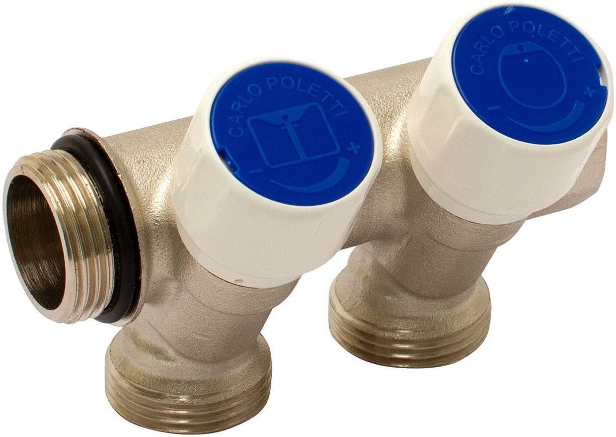 UNI.COLLECTOR 3/4" - 2XEC3/4 MET STOPKRANEN