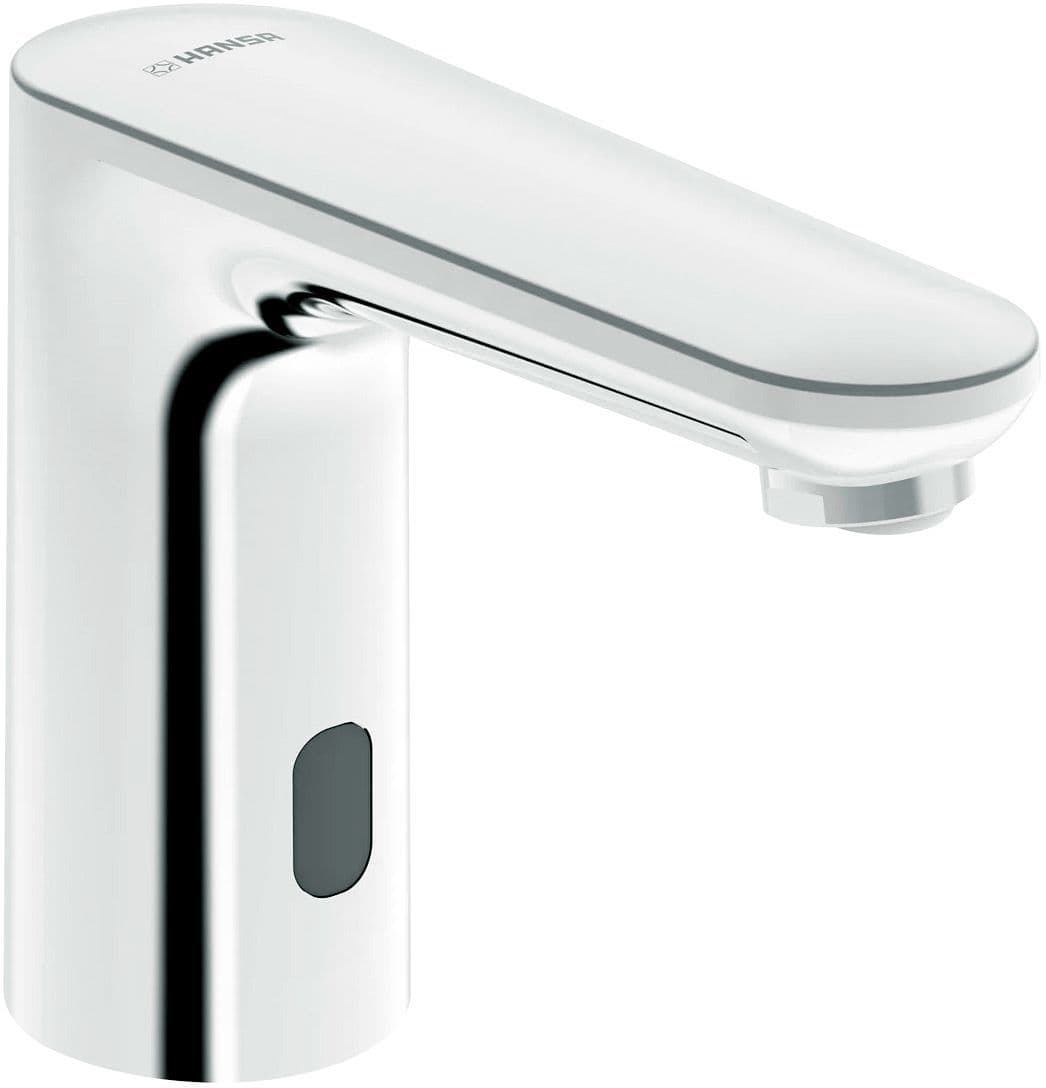 Elektronische lavabo koudwater kraan hansaelectra 3V Bluetooth chroom