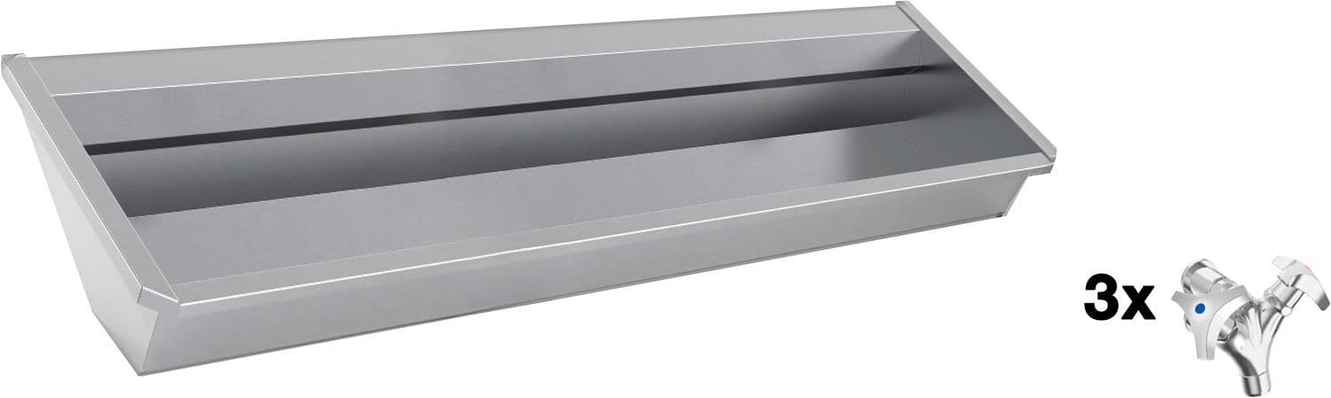 Muurwasgoot sanilav intersan 180CM Rvs 3 2GREEPMENGKRANEN