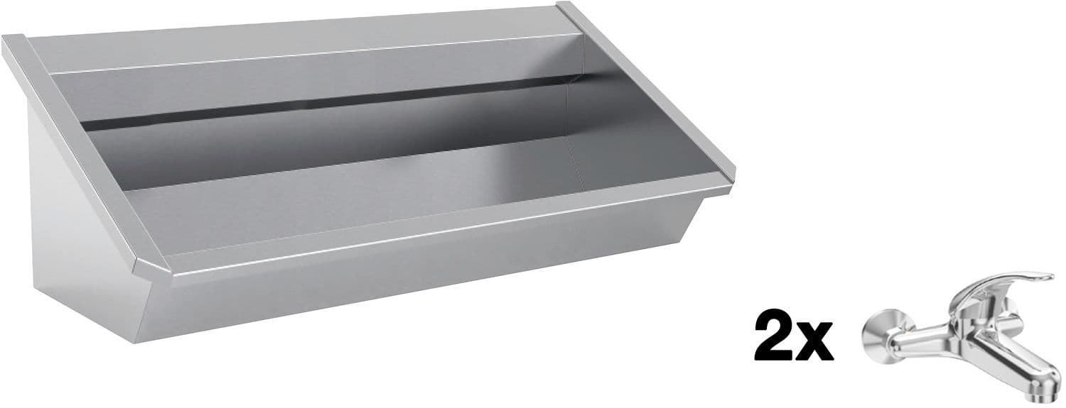 Muurwasgoot sanilav intersan 120CM Rvs 2 1GREEPMENGKRANEN