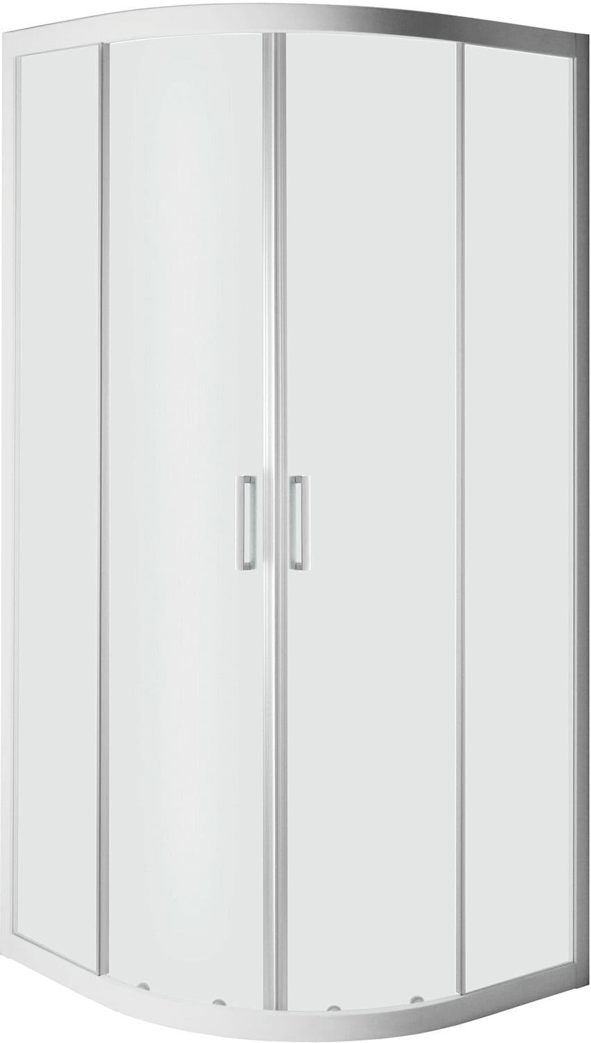 Douchedeur 1/4-ROND Step 87-89 H190 aluminium-helder