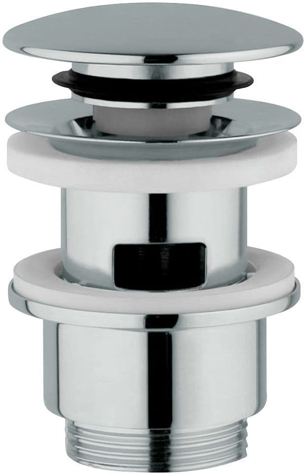 Design clic krepine nobili 5/4" rond met overloop chroom