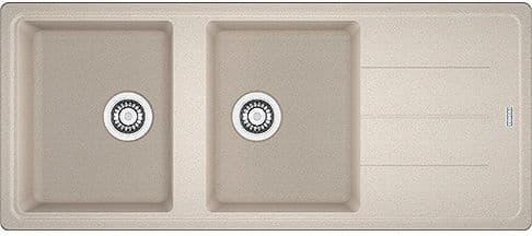 Inbouw spoeltafel basis Franke 2 bakken+verlek 116X500 champagne