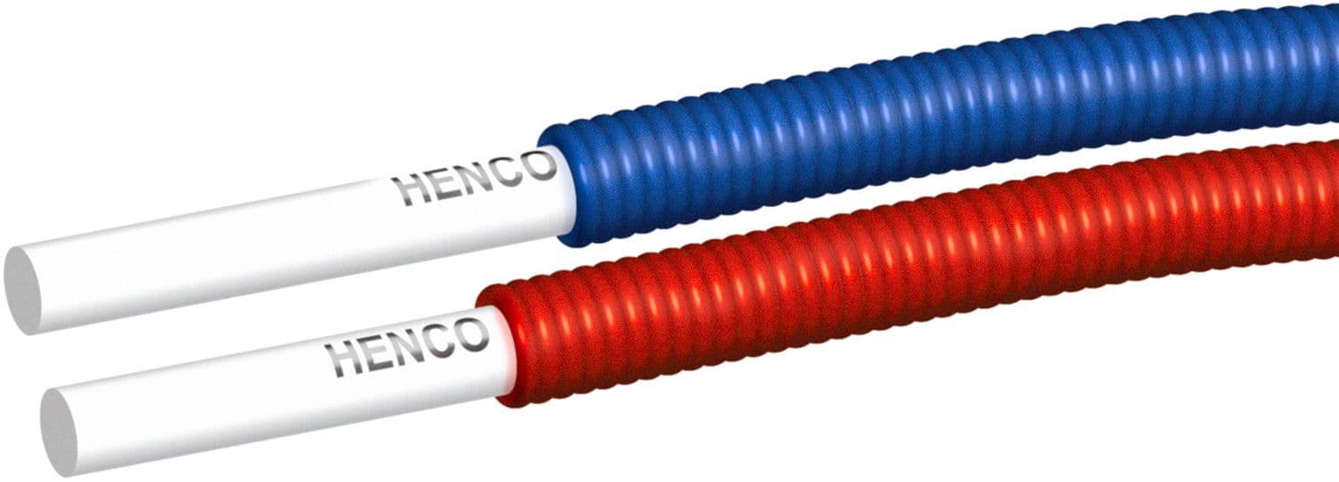 Meerlagenbuis + mantel 16X2 Blauw rol 50M Henco