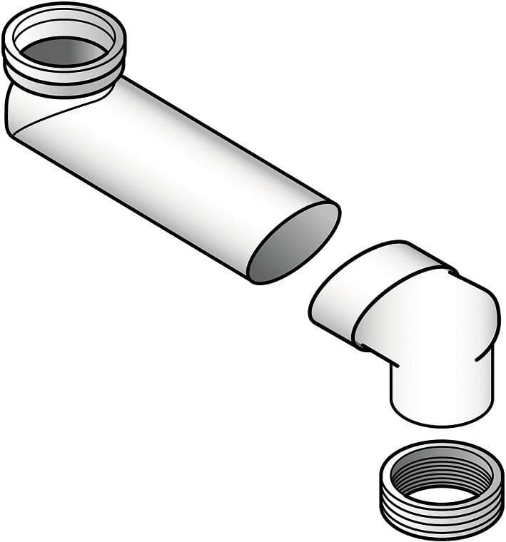 AFVOER SPRONGBOCHT GEBERIT 90/110 PVC GRIJS