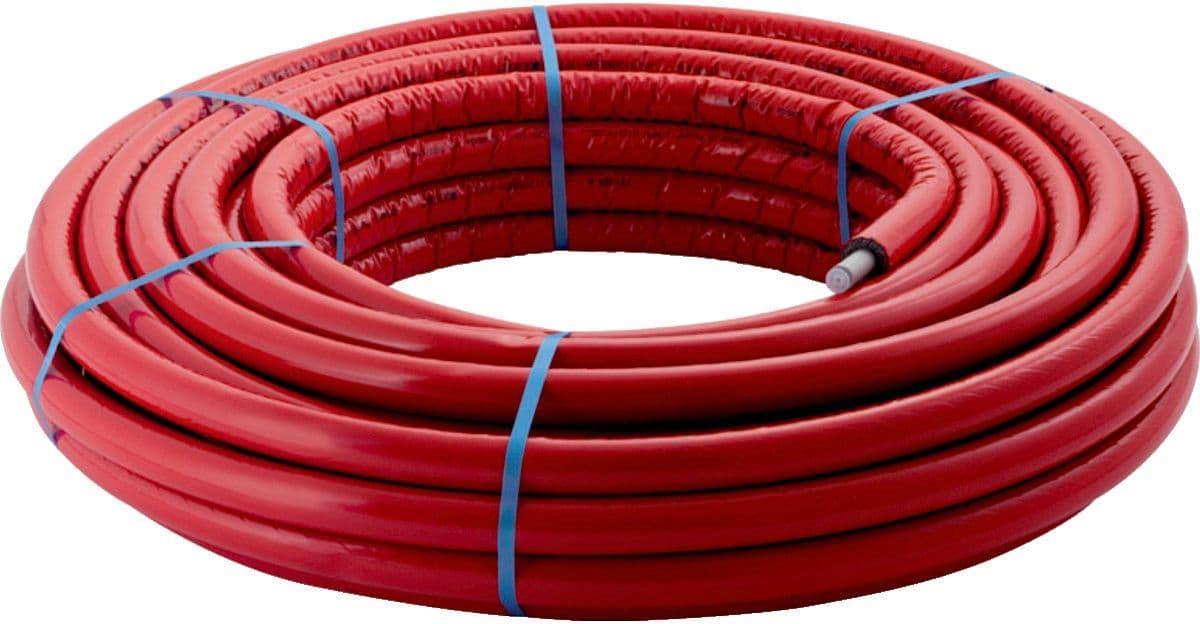 Meerlagenbuis met isolatie 6MM Geberit 20X2MM Rood rol 50M FlowFit Geberit