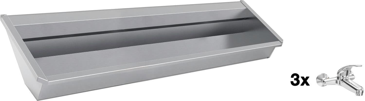 Muurwasgoot sanilav intersan 180CM Rvs 3 1GREEPMENGKRANEN