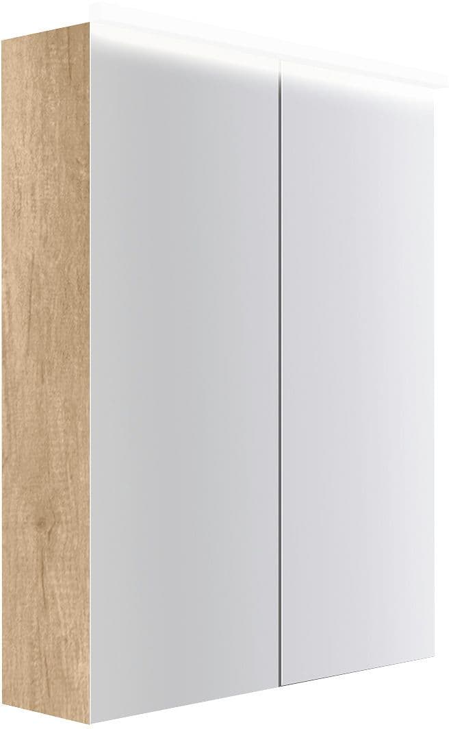 Spiegelkast COFFEE 2 deuren 600MM 4250K eiken Decor kasjmier