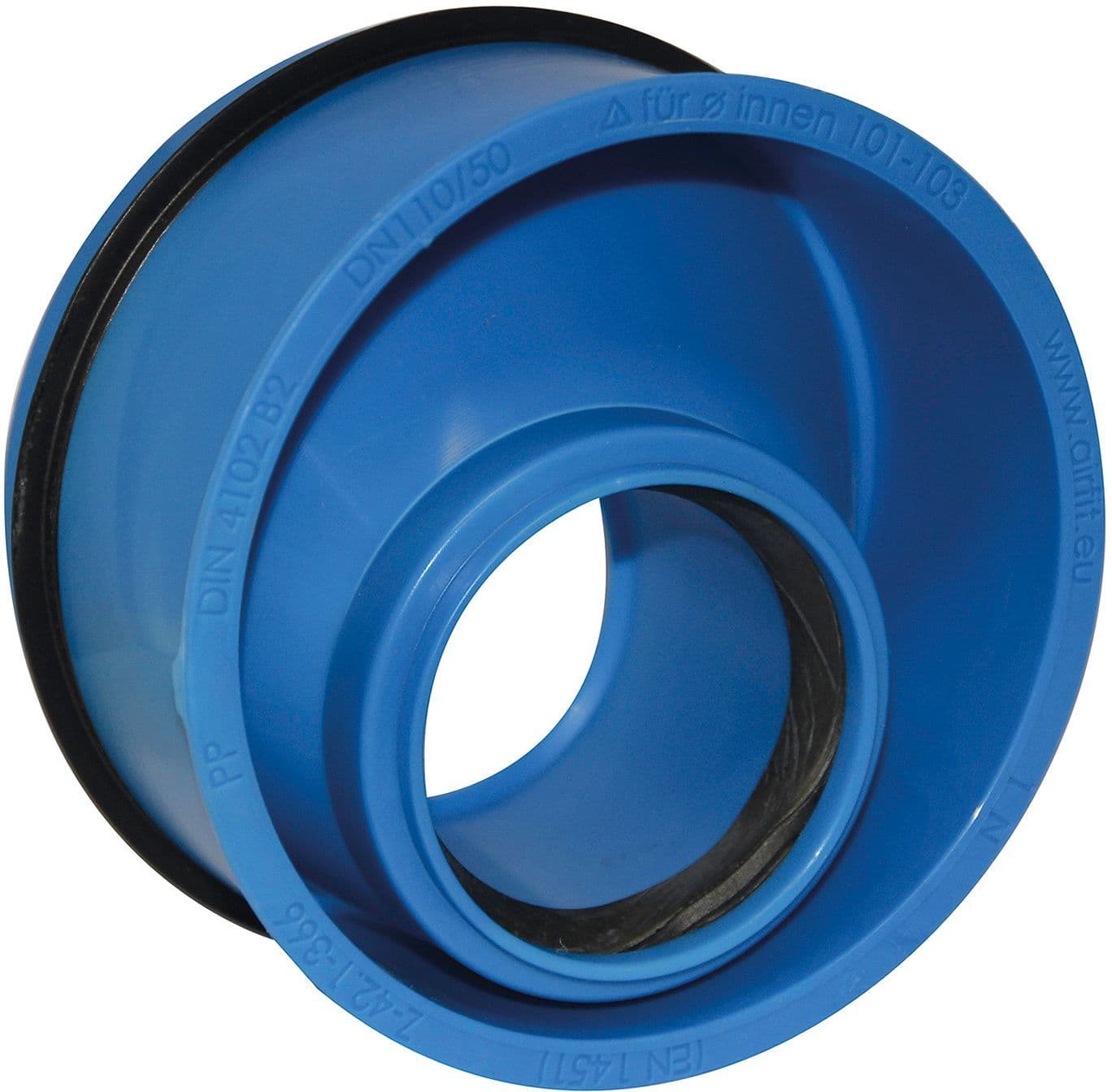 Pp-h verloopstuk m.rubber Mf Airfit 108-50MM v.dikw.buis