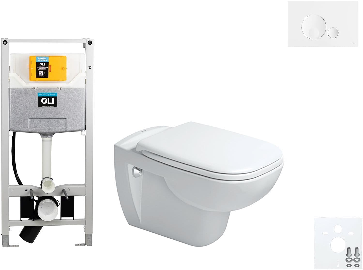WALLFIX OLI HANGWC D-CODE DURAVIT CODE SOFT-CLOSE GLOBE WIT