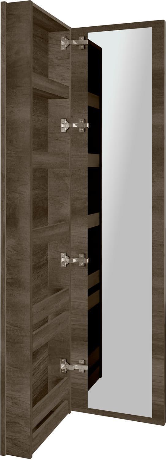 KLEEDSPIEGELKAST COFFEE SMAL 1 DEUR LINKS 40 KASTANJE DECOR TRUFFEL