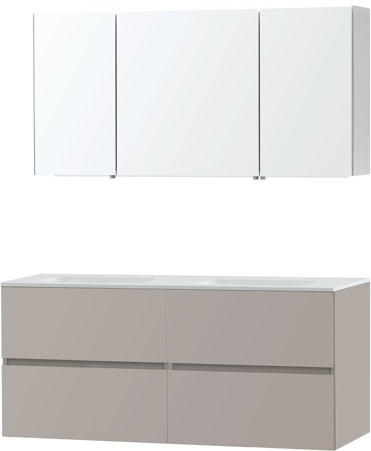 Meubel Molto poedergrijs 140 Solid spiegelkast