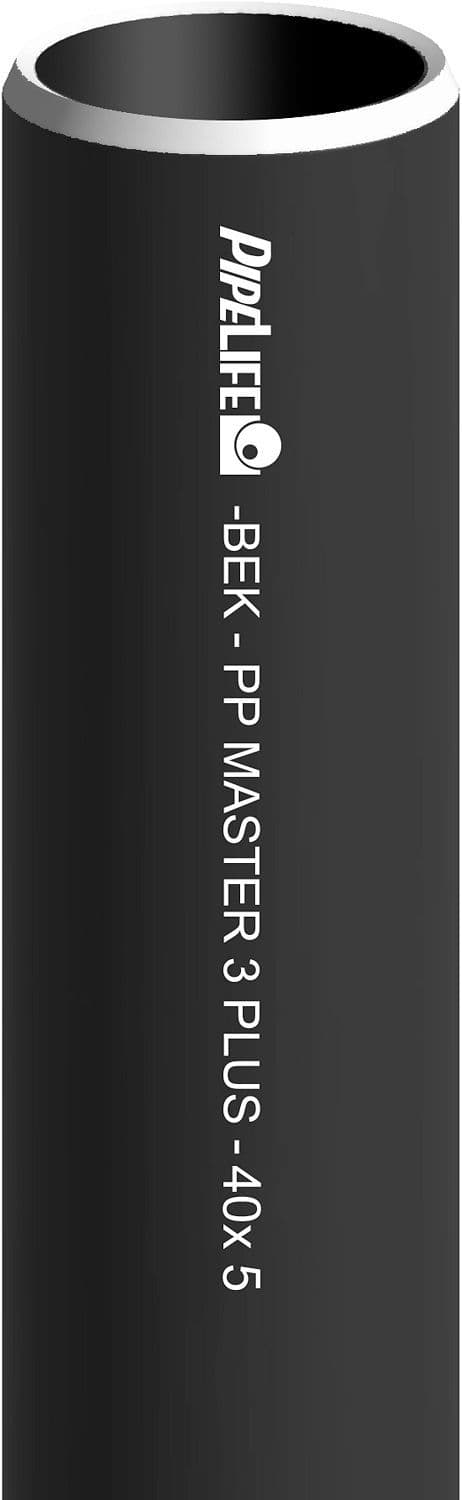 BUIS ZWART PP 40MM LENGTE 5M