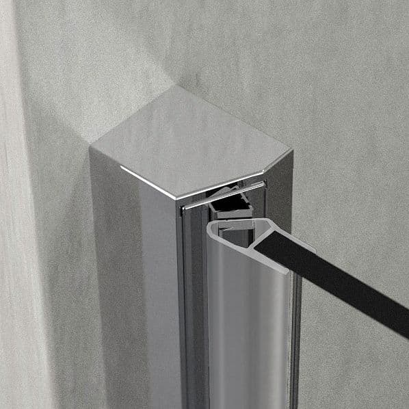 Aanslagprofiel voor nis lift chroom