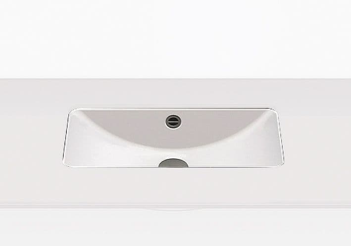 Vasque a Sous encastrer UB.R585 sans plage robinet+ trop-plein blanc