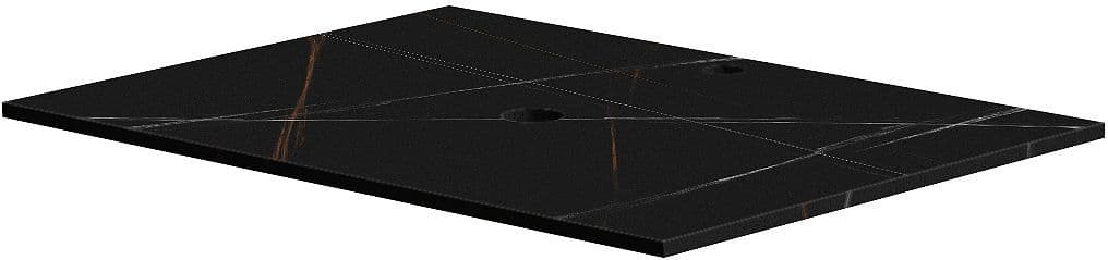 TABLET KERAMISCH MARMER PURO B70 H1,2 1AFVOERGAT/KRAANGAT BAMBOO BLACK