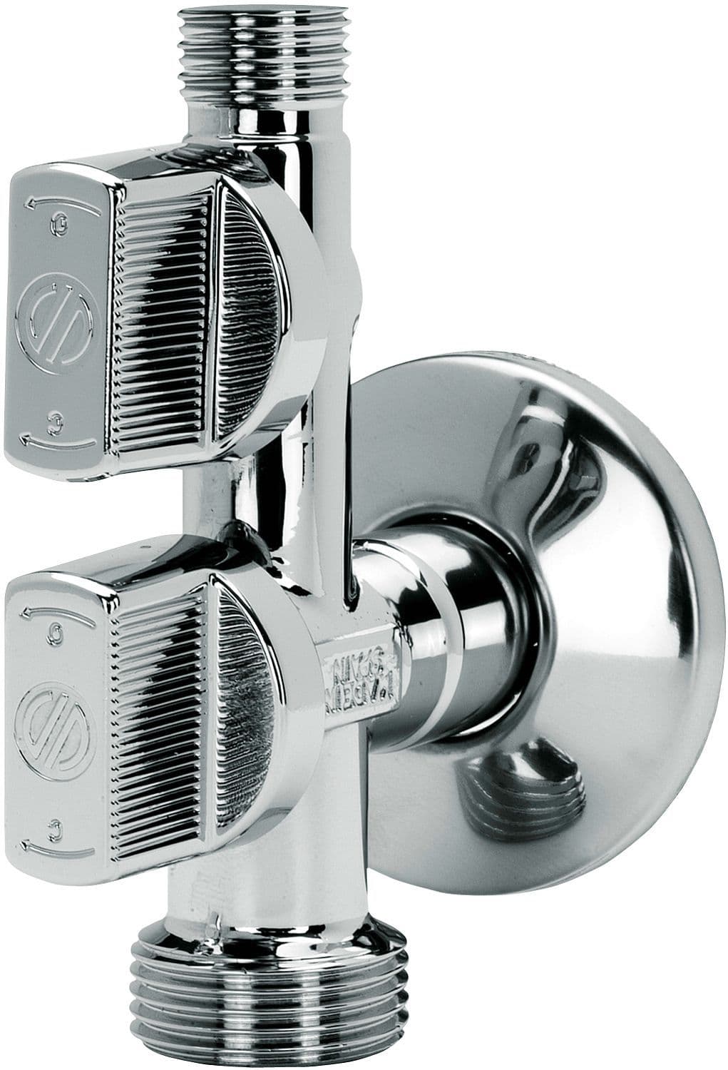 Robinet d'arrêt equerre a bille combi Belgaqua Arco 1/2"-3/8"-3/4"