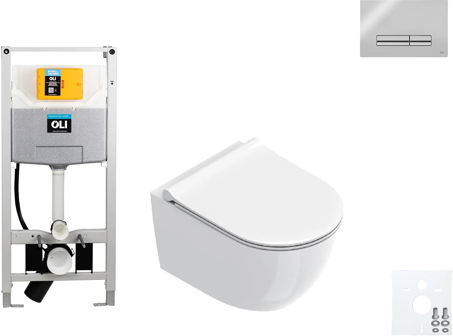 WALLFIX OLI HANGWC SFERA 50 CATALANO SLIM SEAT GLAM BLINKEND CHROOM